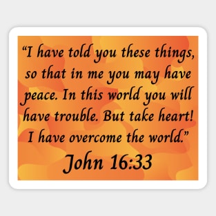 Bible Verse John 16:33 Magnet